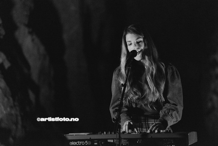 Hilde Selvikvåg i Knaben gruver 2019. Foto: Svein Erik Nomeland