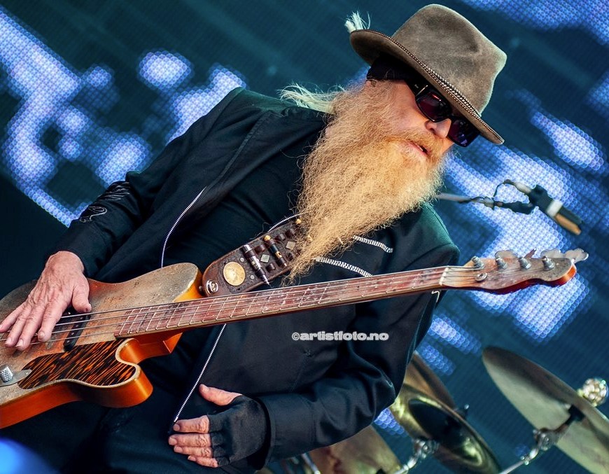 ZZ Top, Dusty Hill på Notodden Bluesfestival 2012. Foto: Svein Erik Nomeland