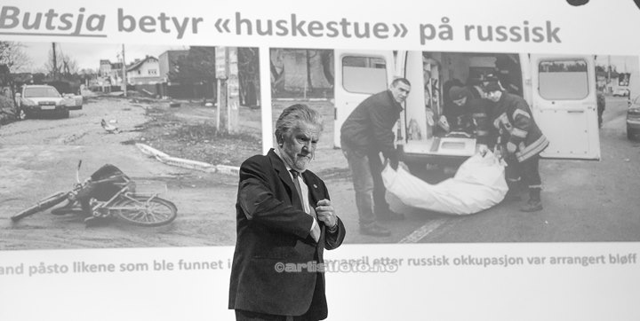 Hans Wilhelm Steinfeld fra foredraget "Hva nå", arrangert av Njord Kapitalforvaltning, Radisson Blu Caledonien Hotel, Kristiansand