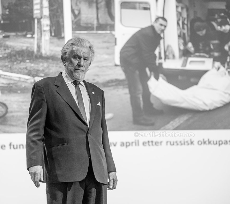 Hans Wilhelm Steinfeld fra foredraget ( header) "Hva nå", arrangert av Njord Kapitalforvaltning, Radisson Blu Caledonien Hotel, Kristiansand