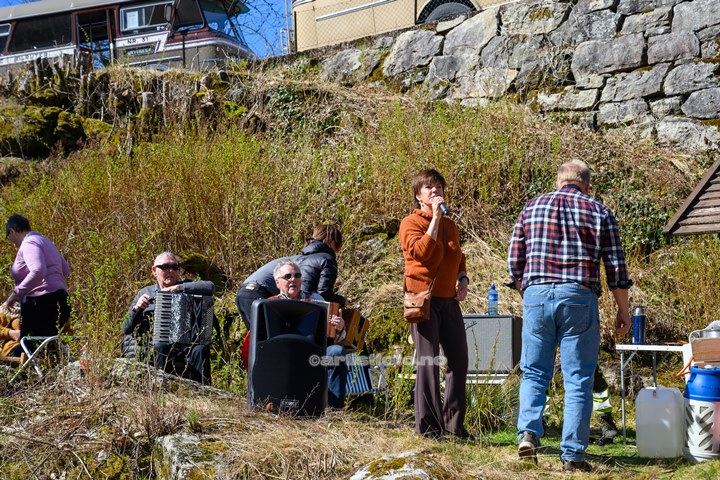 SydVest´n Trekkspillklubb på Holum Historielags 100 års feiring av Knuden.