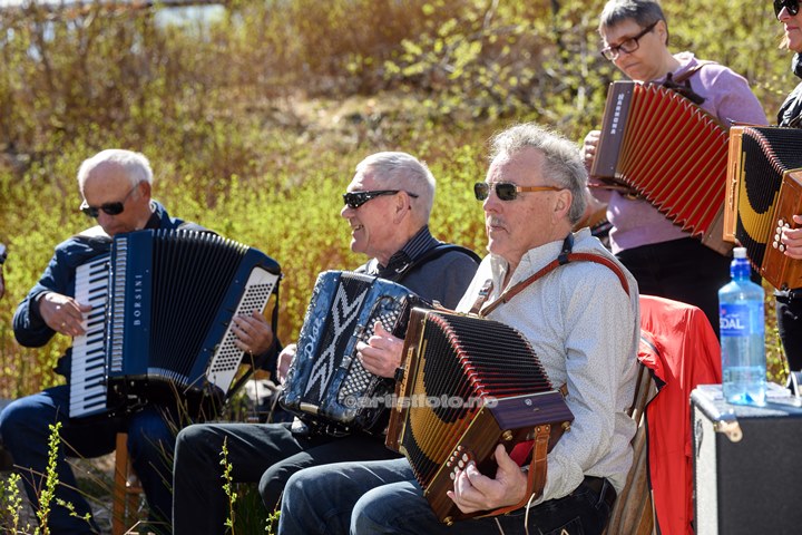 SydVest´n Trekkspillklubb på Holum Historielags 100 års feiring av Knuden.