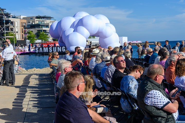 Andrea Bocelli og Kristiansand Symfoniorkester på Bystranda i Kristiansand. Foto: Svein Erik Nomeland