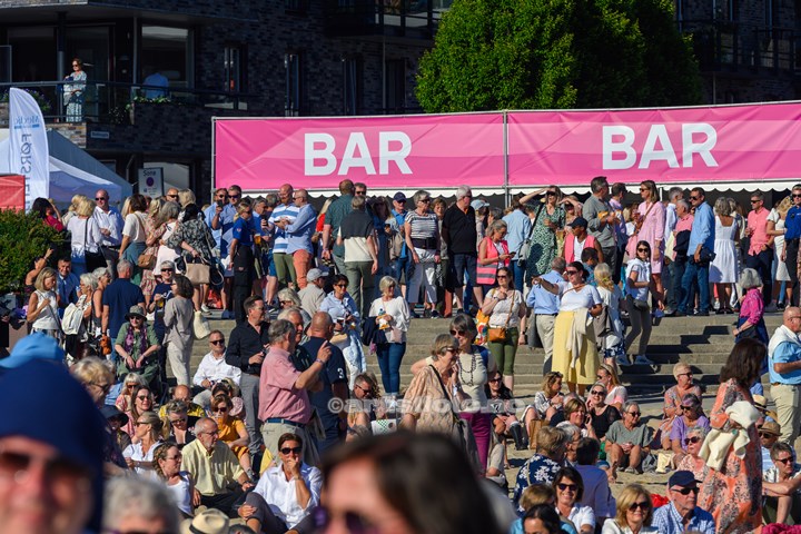 Andrea Bocelli og Kristiansand Symfoniorkester på Bystranda i Kristiansand. Foto: Svein Erik Nomeland