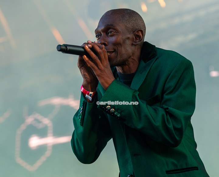 Maxi Jazz , Faithless , Palmesus Kristiansand 20.7.2013. Foto: Svein Erik Nomeland