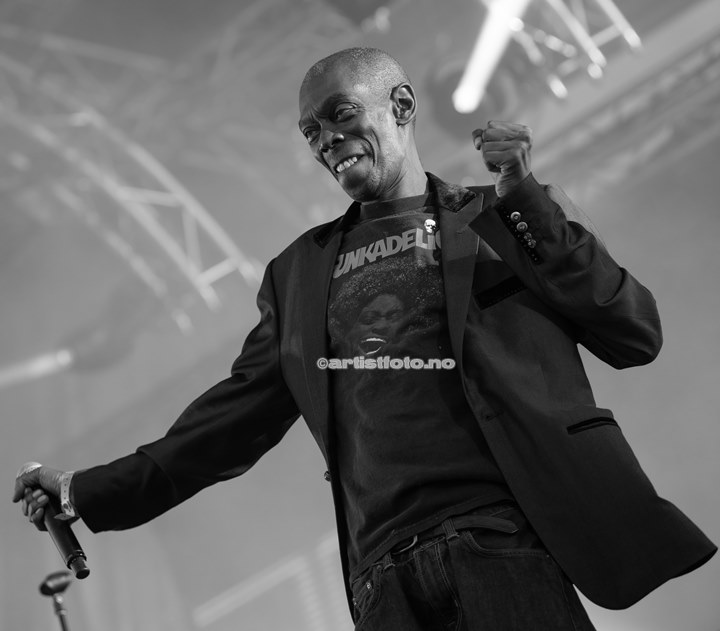 Maxi Jazz , Faithless , Palmesus Kristiansand 20.7.2013. Foto: Svein Erik Nomeland