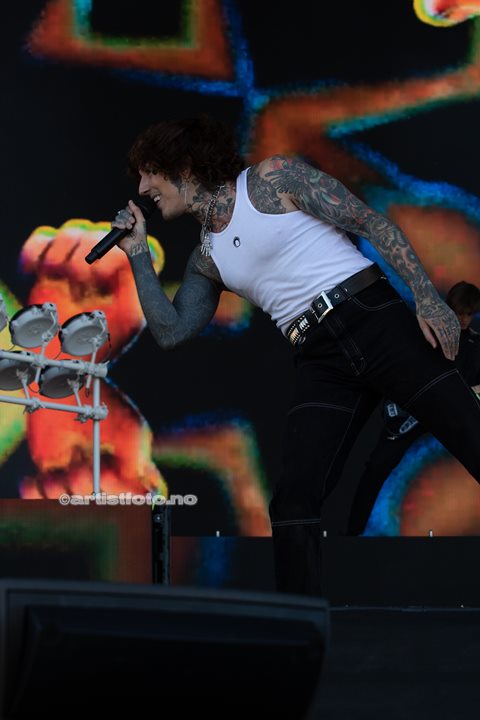 Bring me the Horizon på Tons of Rock 2022. Foto: Millie Steinsdóttir Leirvik
