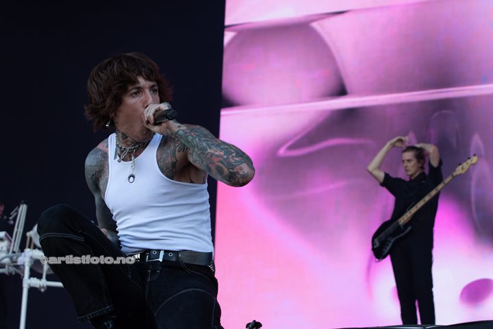 Bring me the Horizon på Tons of Rock 2022. Foto: Millie Steinsdóttir Leirvik