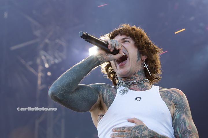 Bring me the Horizon på Tons of Rock 2022. Foto: Millie Steinsdóttir Leirvik
