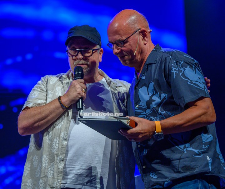 Fra venstre: Rune Edvardsen og Egil Svardahl, Sarons Dal 2023, Kvinesdal. Foto: Svein Erik Nomeland