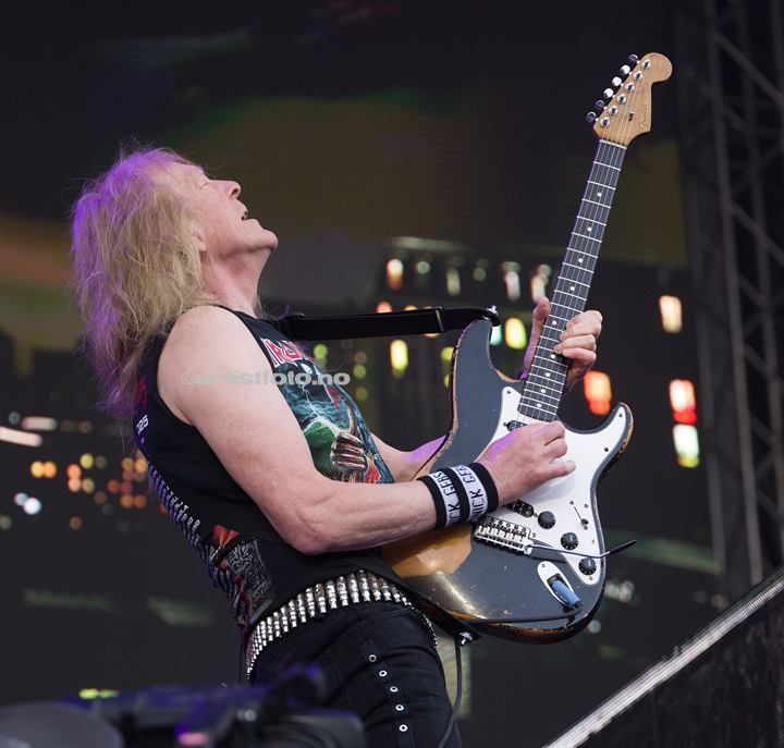 Janick Gers, Iron Maiden, Lyse Arena, Stavanger. Foto: Svein Erik Nomeland