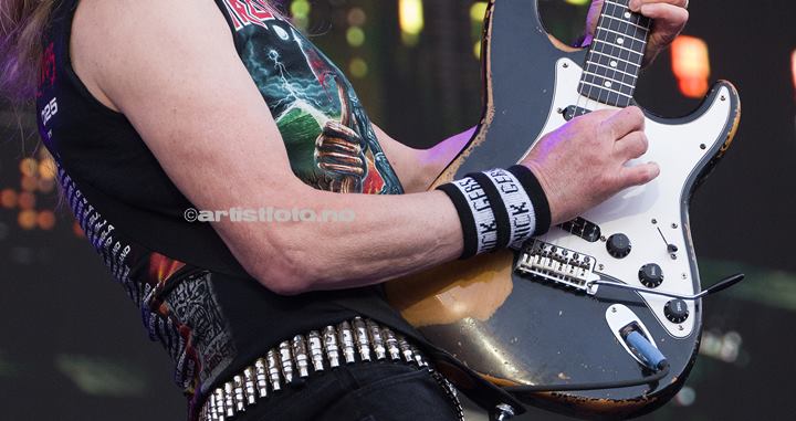 Janick Gers, Iron Maiden, Lyse Arena, Stavanger. Foto: Svein Erik Nomeland