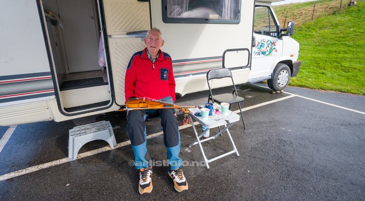 Einar Øverland fra Seljord besøkte Setesdal Folkemusikkfestival, Rysstad. Foto: Svein Erik Nomeland