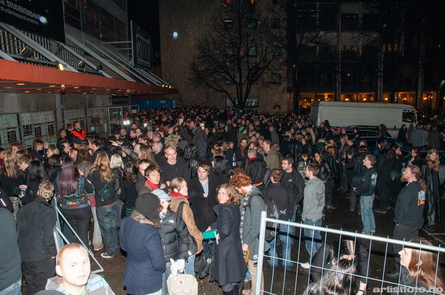 Brannalarm under lydprøve til Immortal, Screamfest 2008, Oslo. Foto: Svein Erik Nomeland