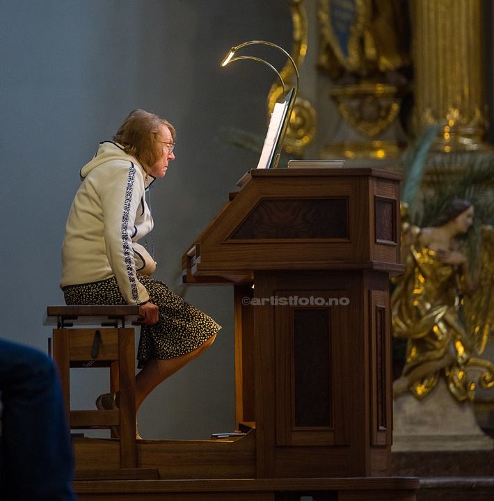 Ms Dauscher, Atem Pause i St. Michael kirken, München, Tyskland. Foto: Svein Erik Nomeland