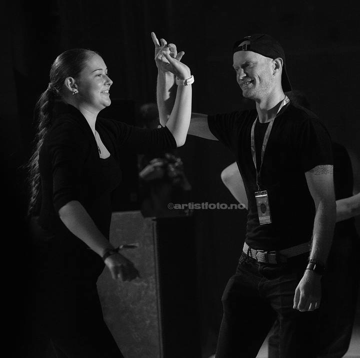 Artister fra Gangar danset under Pumpegris, Farsund Folk Festival. Foto: Svein Erik Nomeland
